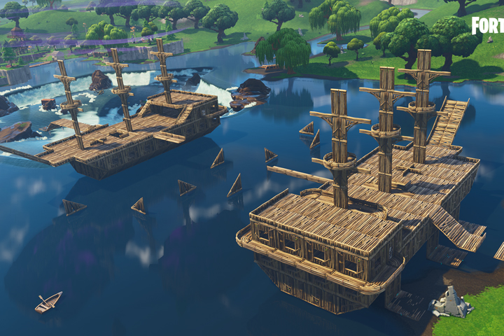 Fortnite : Nouveautés terrain de jeu au patch 6.20 avec des défis, des bateaux pirates et des cuirassés de poche